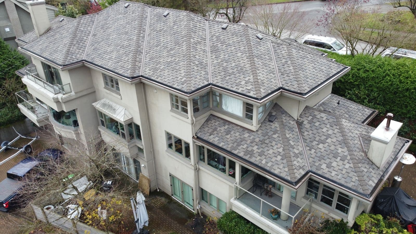 Completed charcoal shingle replacement