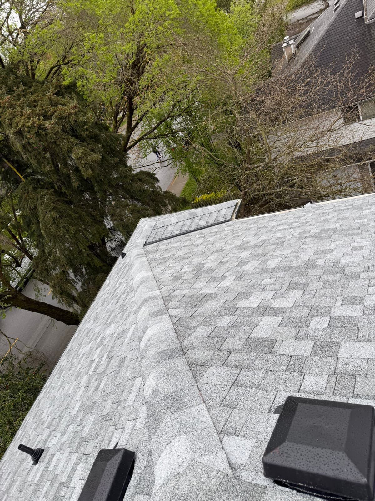 IKO Dynasty Frostone Grey Shingle on a strata complex