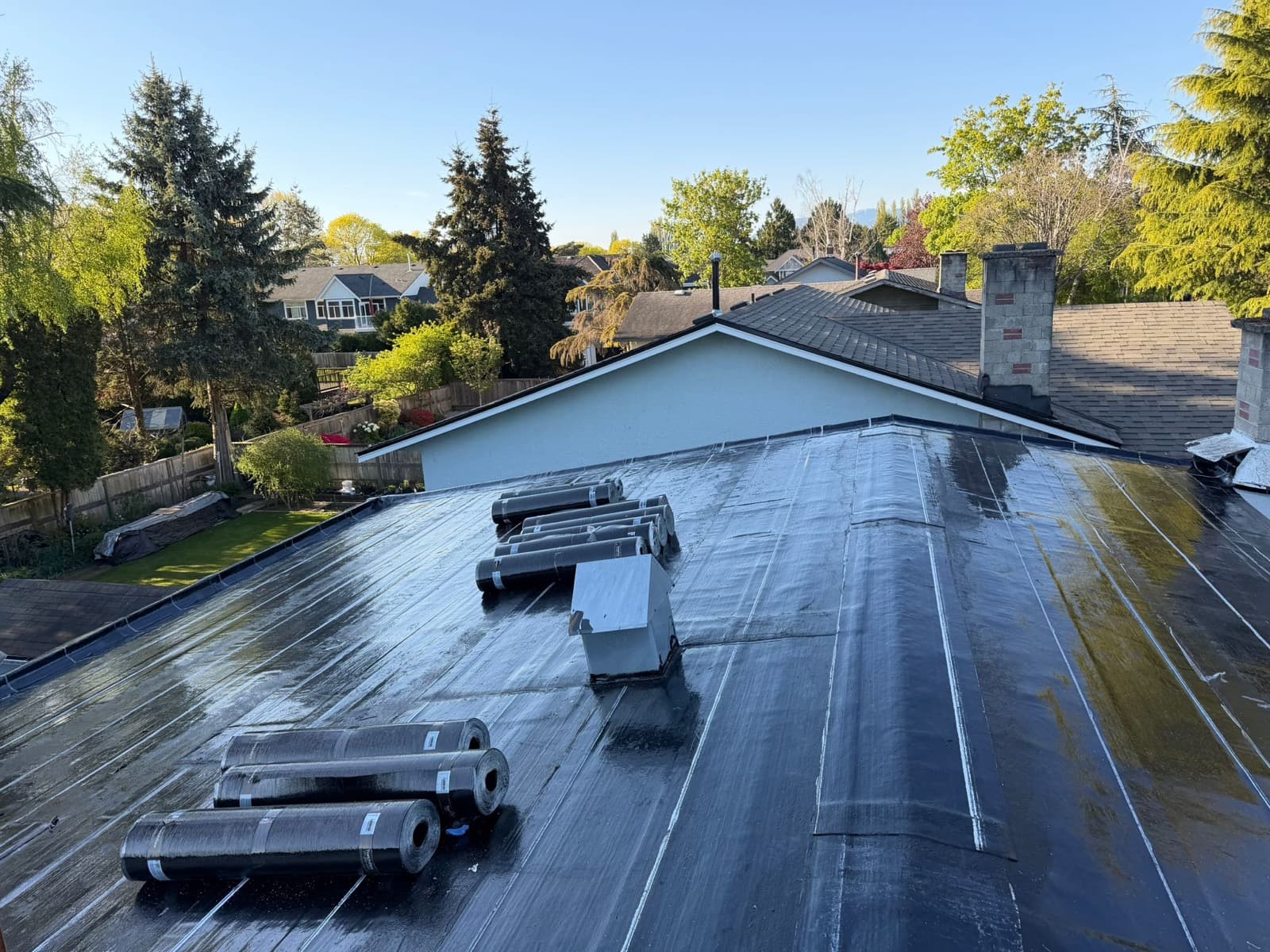 Flat roof staged and ready
