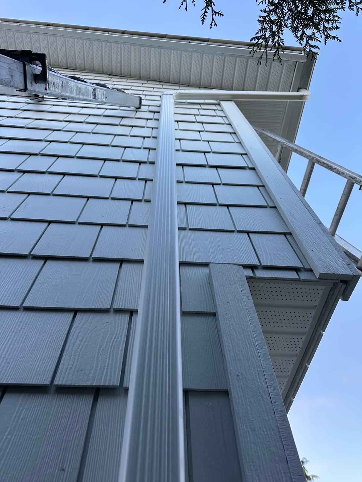 Siding installation in progress